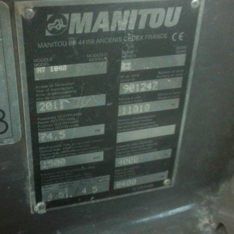 Telehandler Manitou MT1840