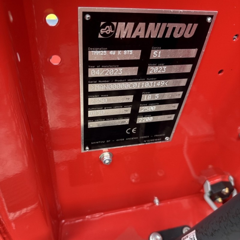 Chariot embarqué Manitou TMM25 4W K ST5 S1