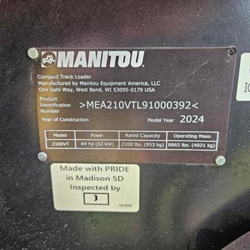 Cargadora de orugas Manitou 2100VT