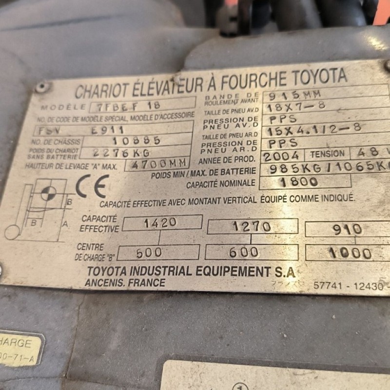 Maststapler Toyota 7FBEF18