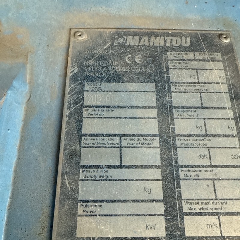Piattaforma aerea Manitou 200ATJ
