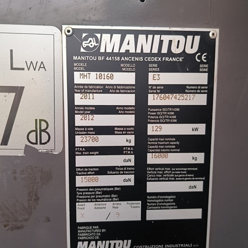 Телескопический погрузчик Manitou MHT10160