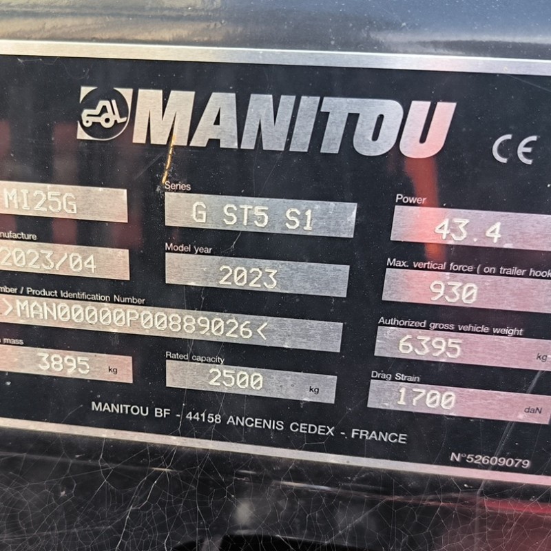 Chariot à mât Manitou MI 25 G ST5
