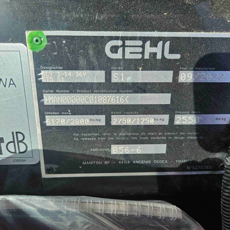 Sollevatore telescopico Gehl GCT 3-14