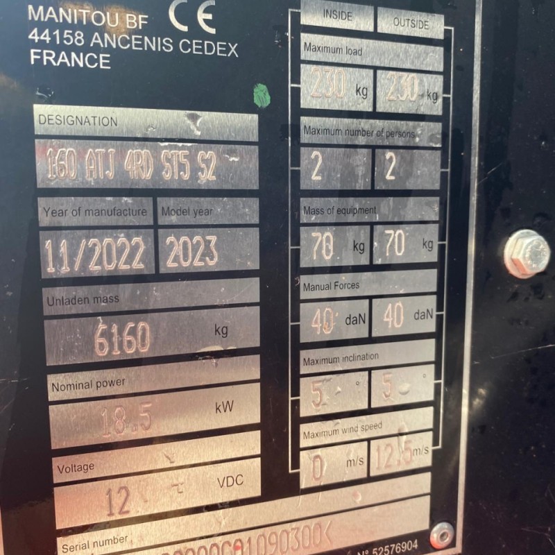 Aerial work platform Manitou 160ATJ