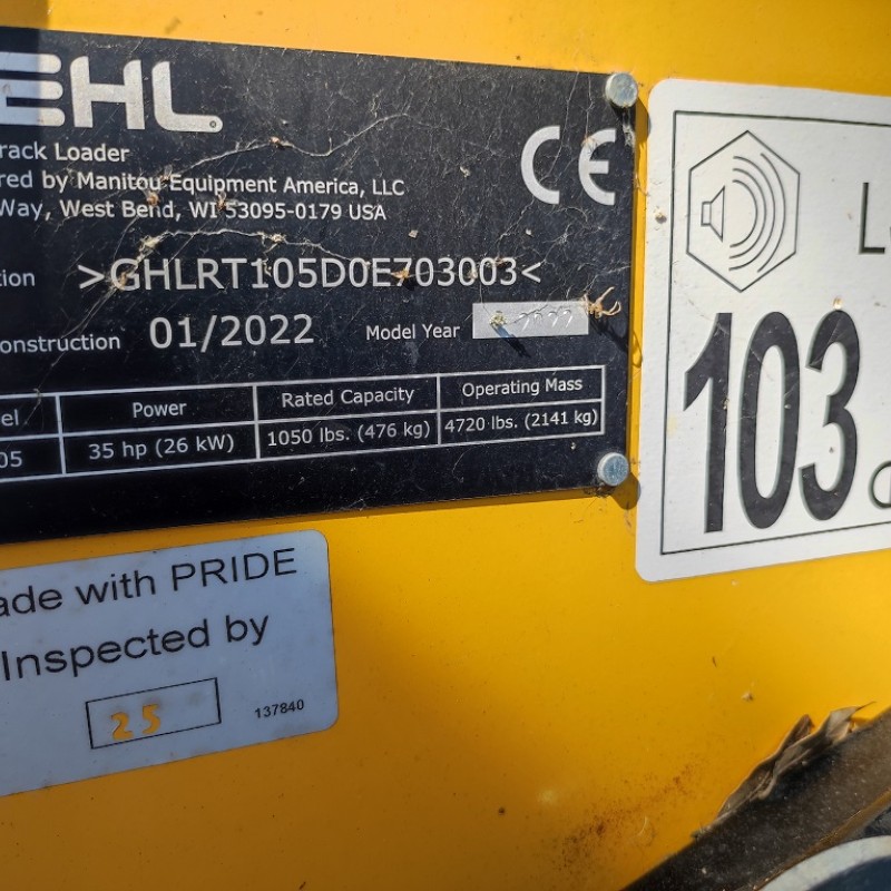 Cargadora de orugas Gehl RT105