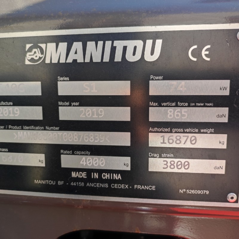 Empilhador de mastro Manitou MI40G S1 FOB