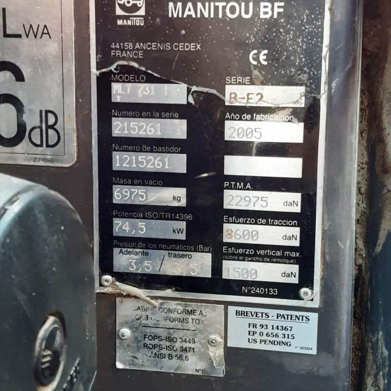 Chariot télescopique Manitou MLT 731 T