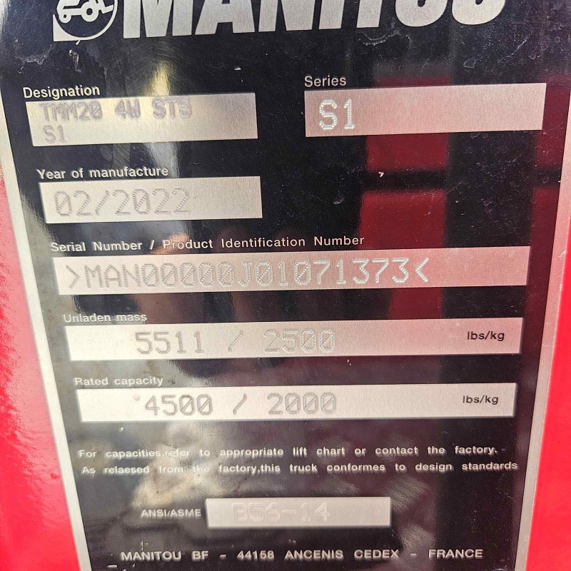 Mitnehmstapler Manitou TMM 45 4W K ST5