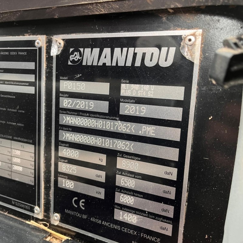 Sollevatore telescopico Manitou MLT 940 140 V PLUS D ST4 S2