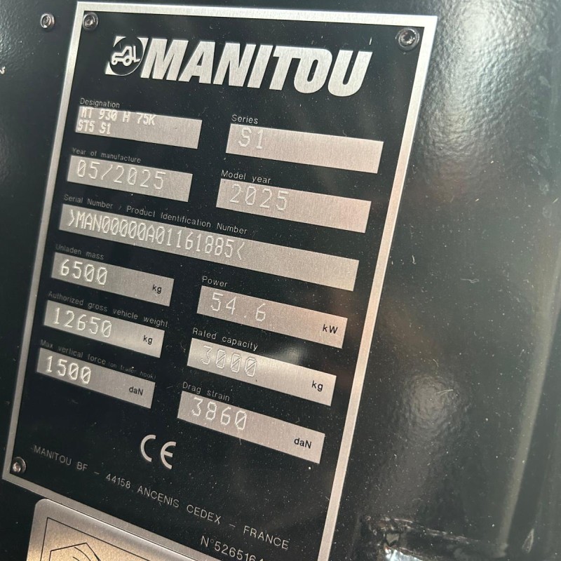 Telehandler Manitou MT 930 H 75K