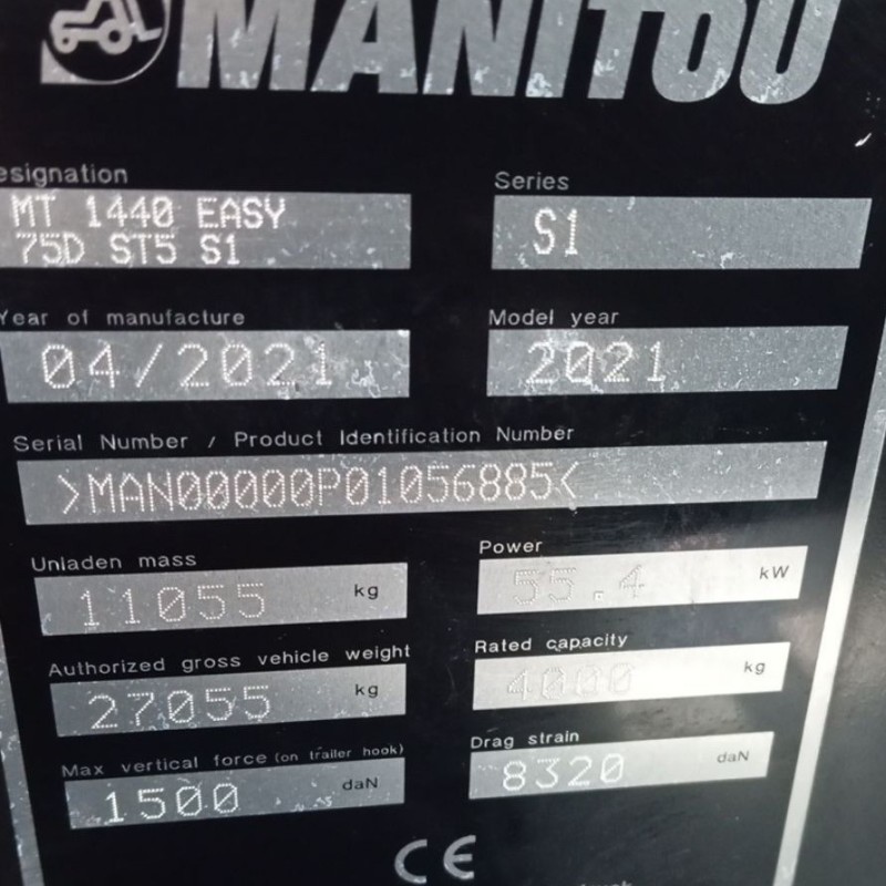 Telehandler Manitou MT 1440 easy ST5